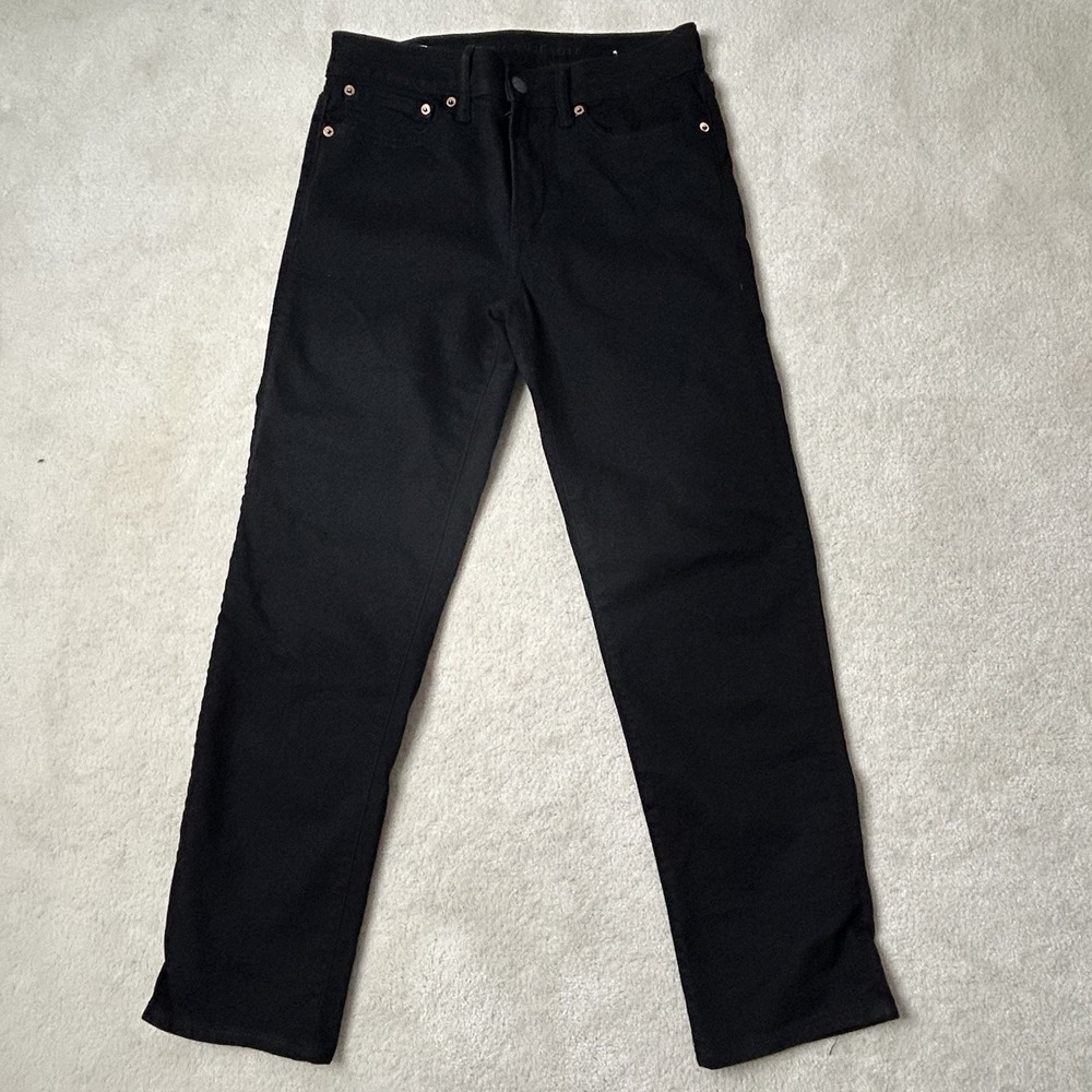 New AMERICAN EAGLE AirFlex+ Original Straight Men's Dark Black Jeans Size 28x30